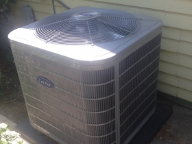 Air conditioner installed by Snell Plumbing Heating & Air Conditioning